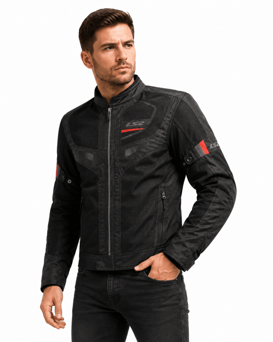 CHAQUETA LS2 GARDA AIR NEGRA ROJA | MÁXIMA VENTILACIÓN PARA CADA AVENTURA3