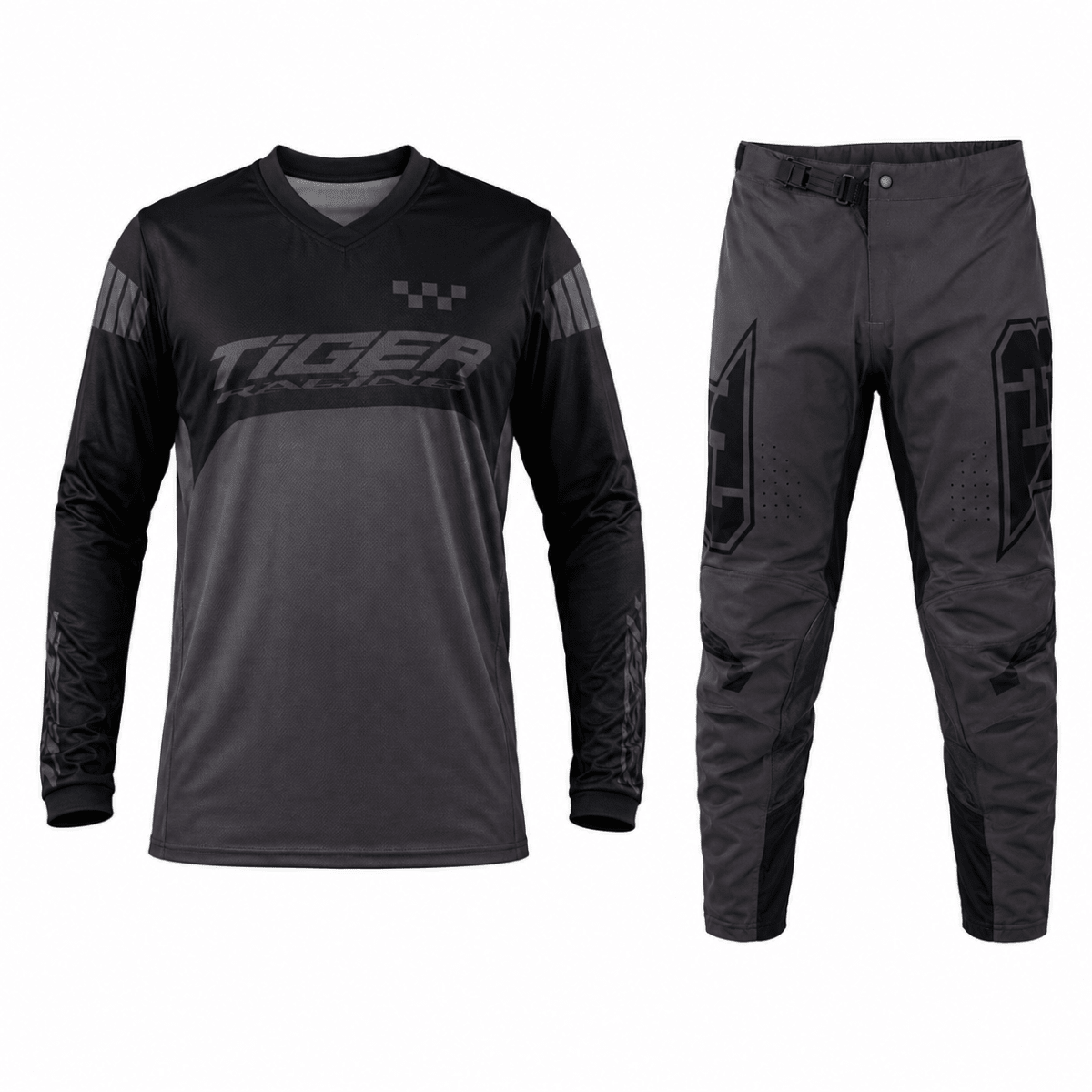 TRAJE PARA MOTO TIGER RACING TR 5.5S GRIS NEGRO | PARA MOTOCROSS Y ENDURO1