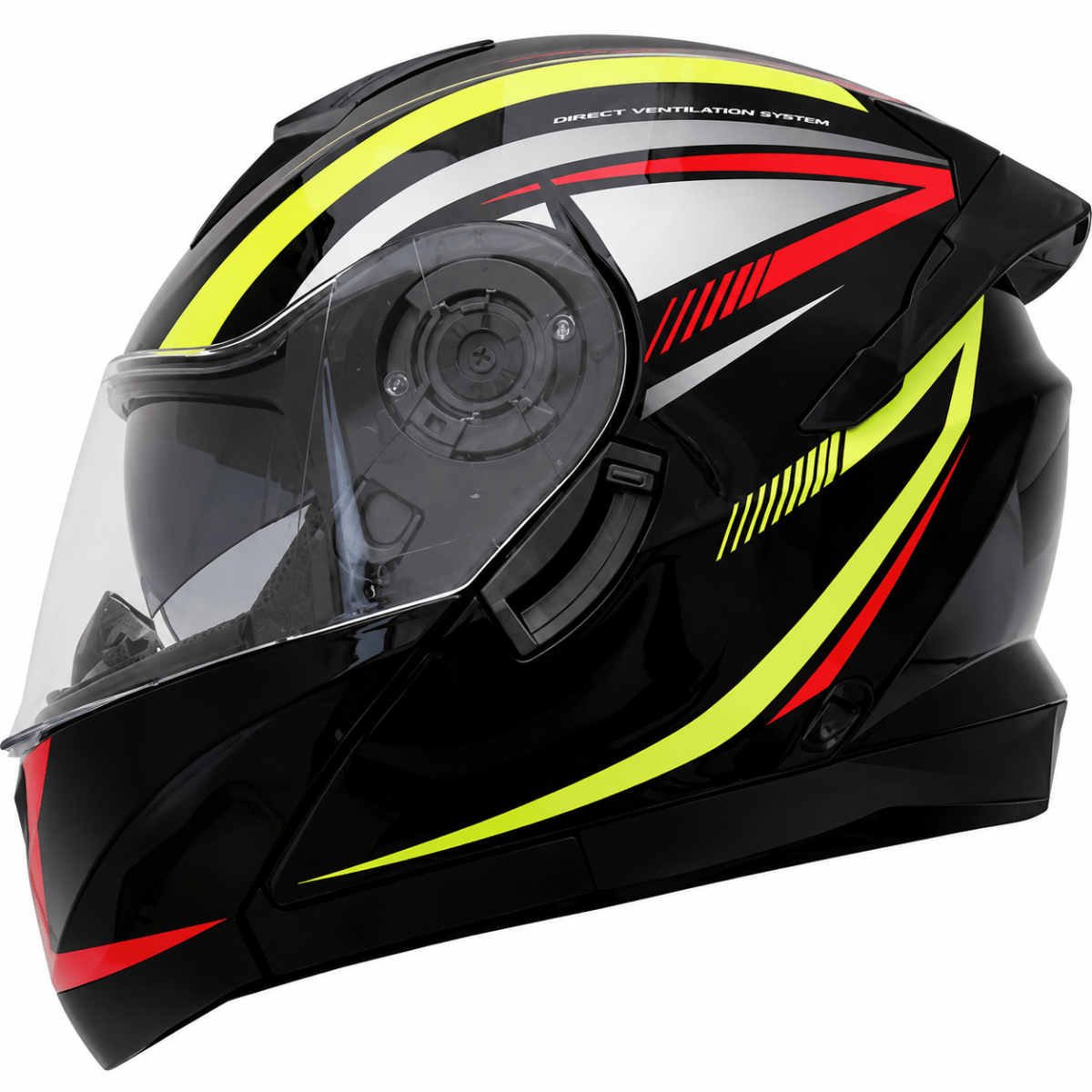 CASCO ABATIBLE GHB 162 PRESTIGE NEGRO ROJO AMARILLO | DISEÑADO PARA VIAJAR CON SEGURIDAD1