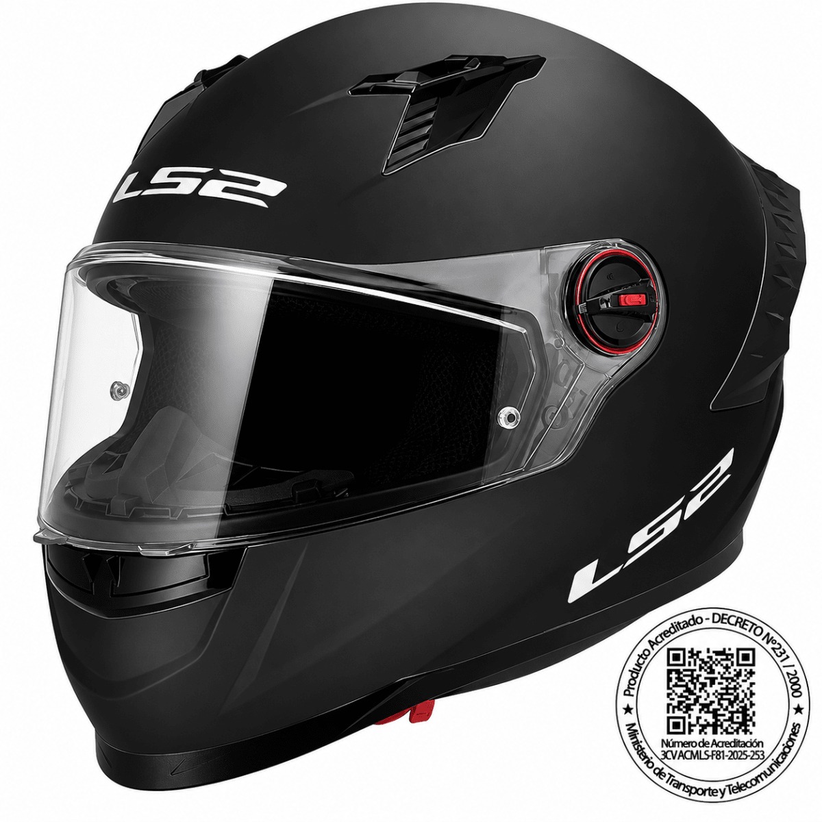 CASCO LS2 FF816 COSMOS NEGRO MATE | CERTIFICADO ECE 22.061
