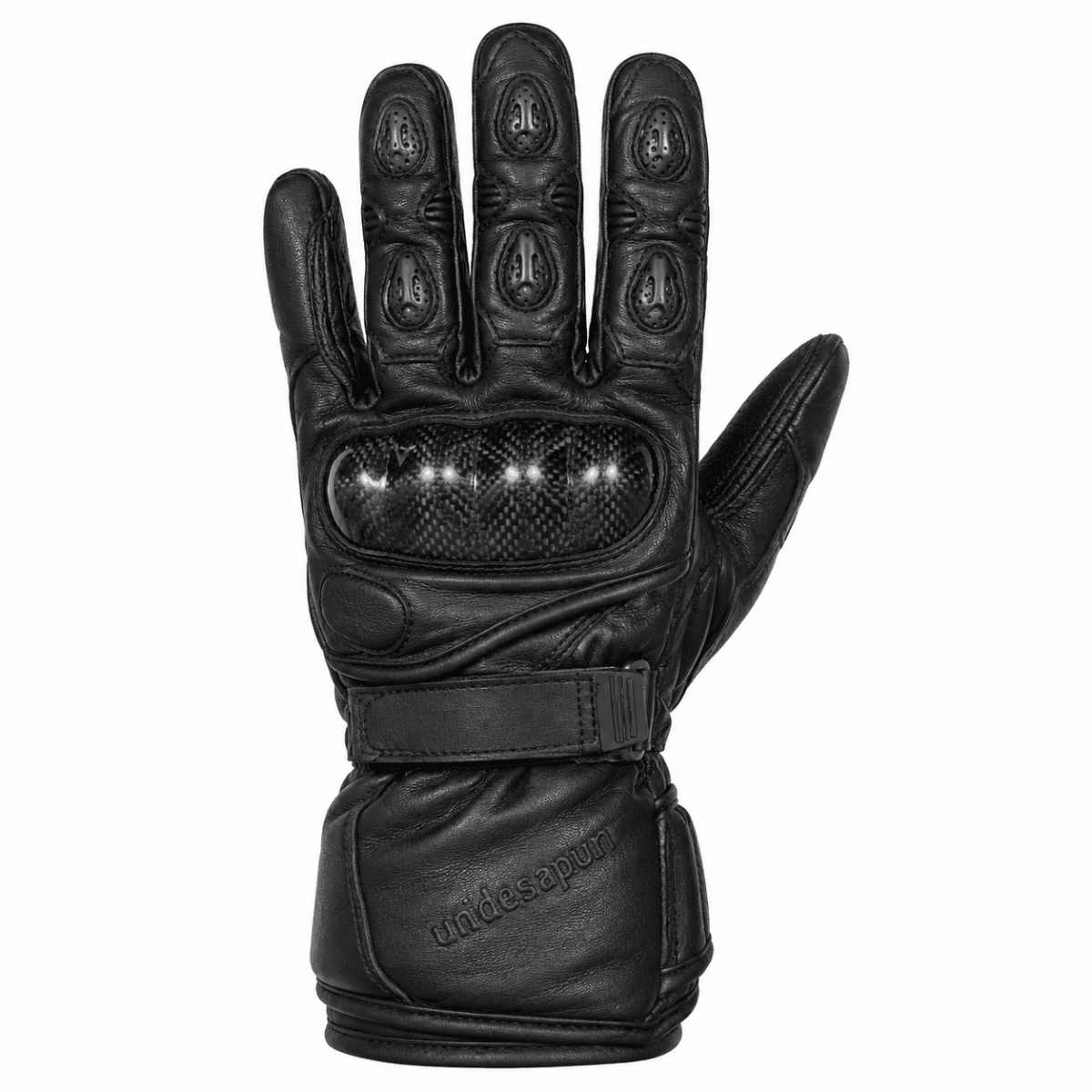 GUANTES CUERO NEGRO LARGO PROTECCIÓN NUDILLOS | SEGURIDAD PARA CADA RUTA1
