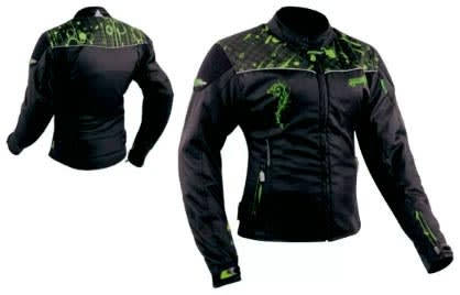 chaqueta moto mujer atrox negra verde1