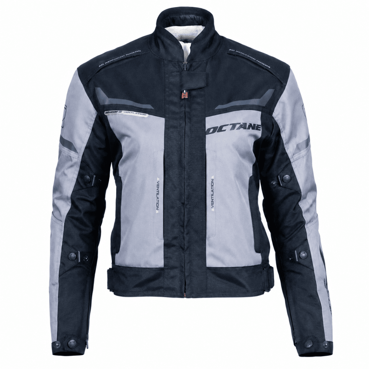 CHAQUETA OCTANE ARIZONA LADY NEGRO GRIS | PARA LAS MOTOCICLISTAS QUE NO SE DETIENEN1