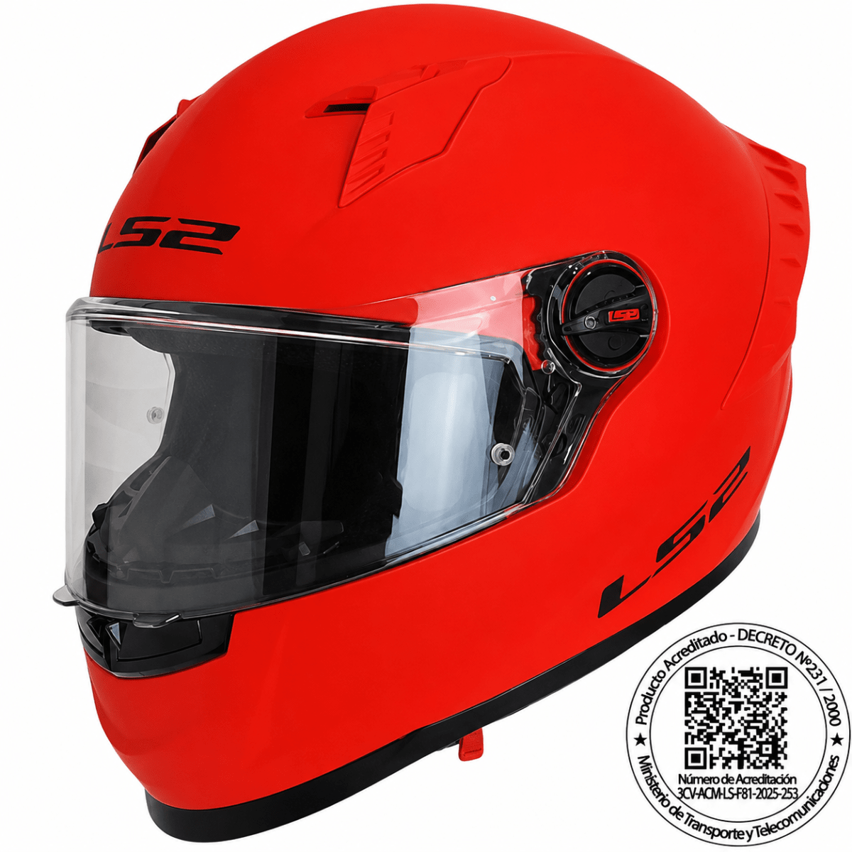 CASCO LS2 FF816 COSMOS ROJO MATE | CERTIFICADO ECE 22.061