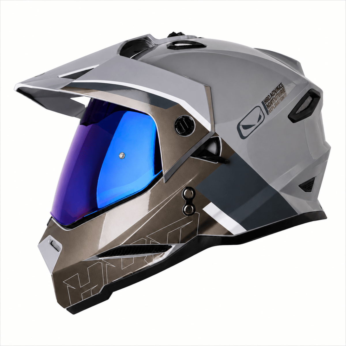 CASCO HRO MX-330DV DOWNHILL GRIS GRIS | CASCO MULTIPROPÓSITO CON DOBLE VISOR1