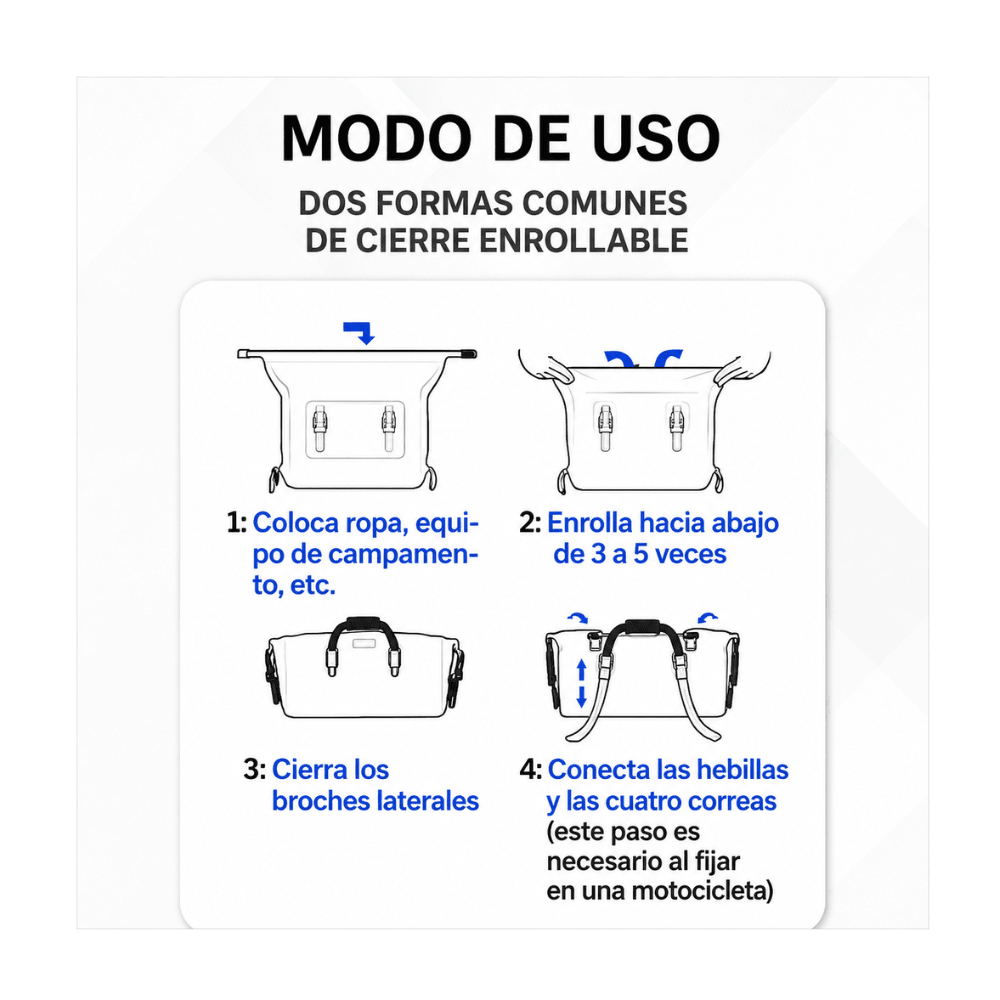 BOLSO DE VIAJE ALXA 66 LITROS IMPERMEABLE NEGRO8
