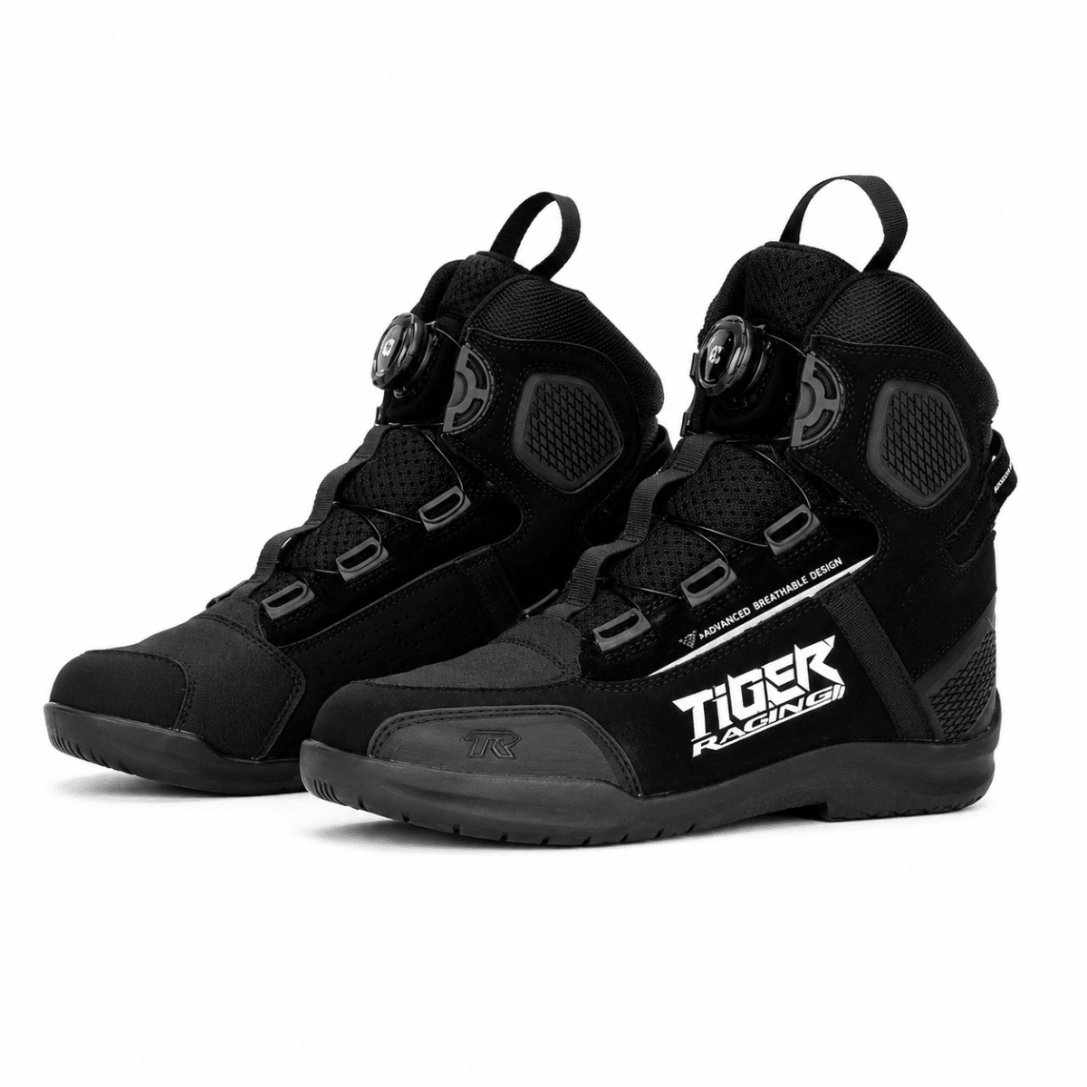 BOTAS PARA MOTO TR TIGER R1 URBANAS CON AJUSTE ROTATIVO NEGRAS1