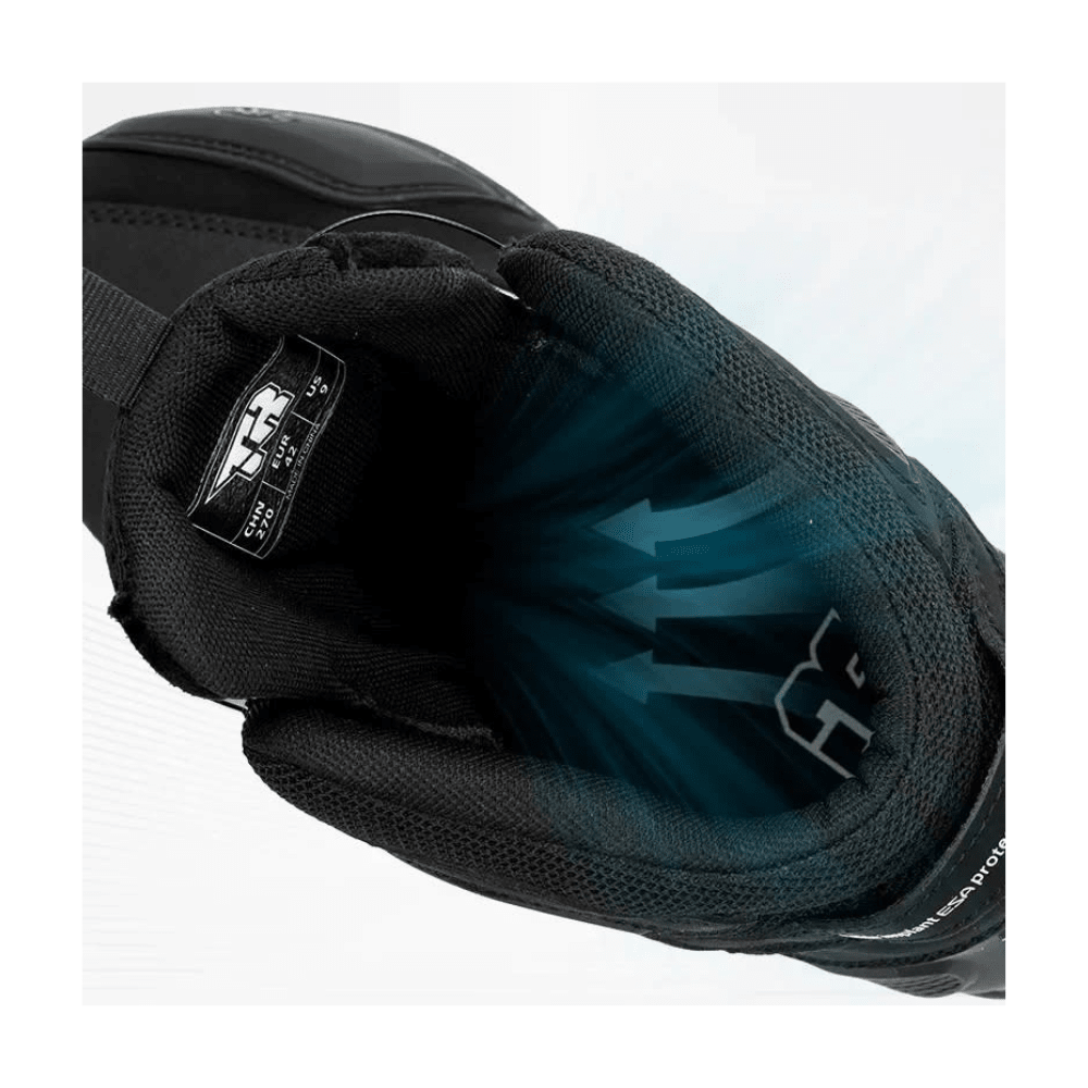 BOTAS PARA MOTO TR TIGER R1 URBANAS CON AJUSTE ROTATIVO NEGRAS9