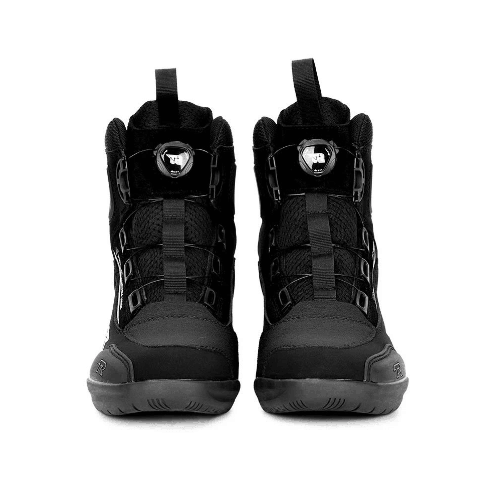 BOTAS PARA MOTO TR TIGER R1 URBANAS CON AJUSTE ROTATIVO NEGRAS3
