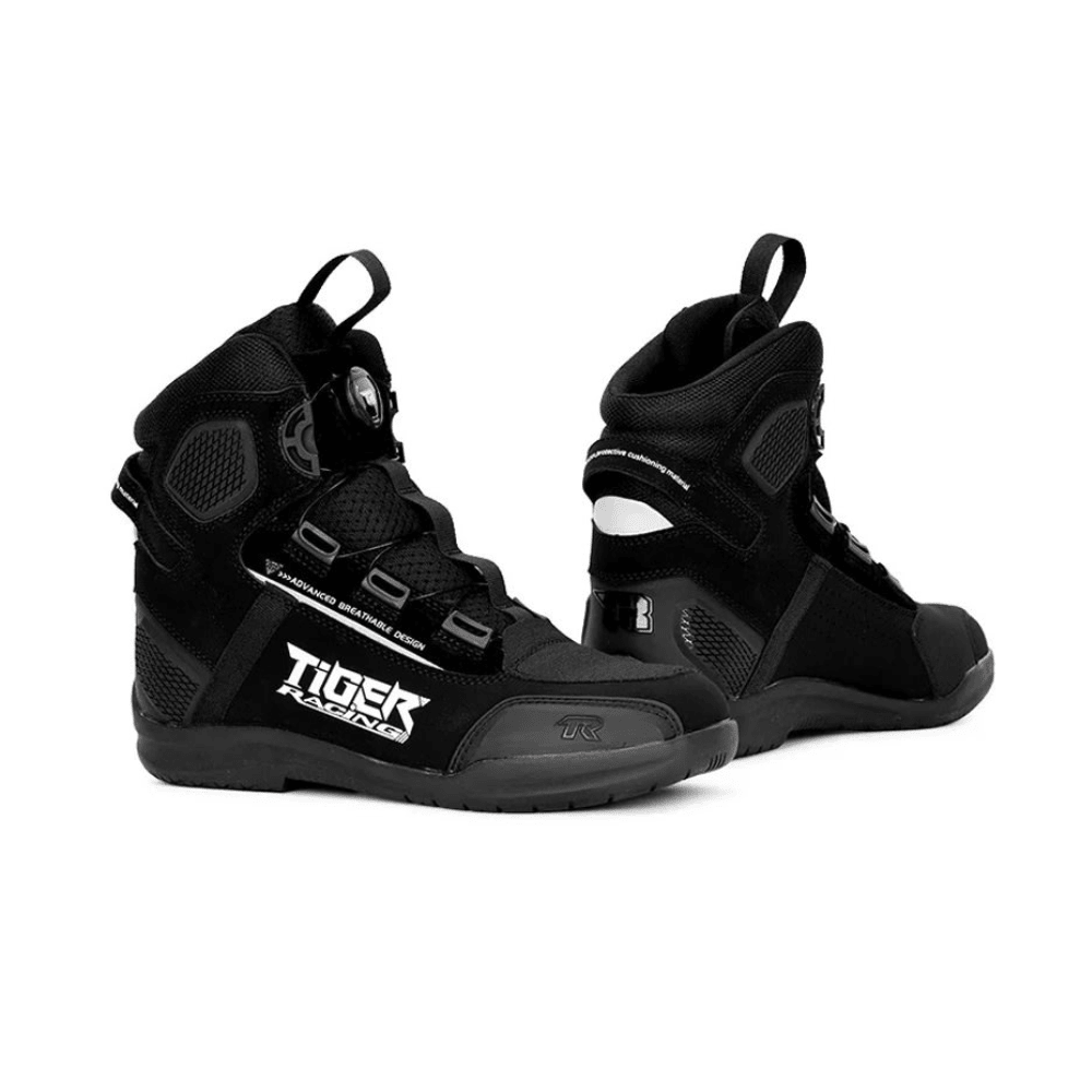 BOTAS PARA MOTO TR TIGER R1 URBANAS CON AJUSTE ROTATIVO NEGRAS2