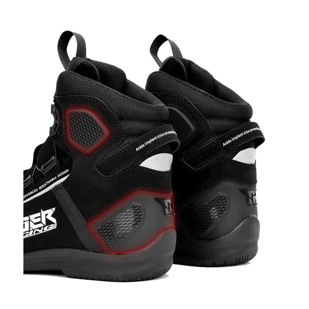 BOTAS PARA MOTO TR TIGER R1 URBANAS CON AJUSTE ROTATIVO NEGRAS8