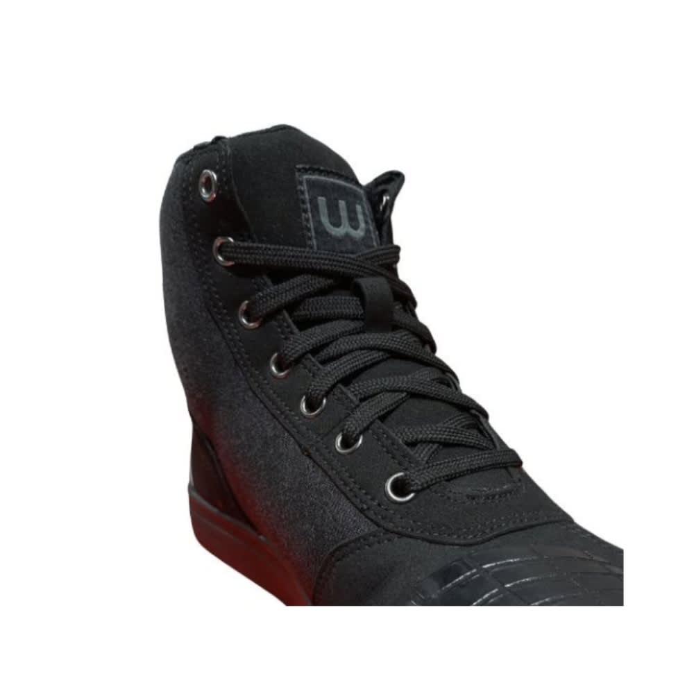 BOTA ZAPATILLA PARA MOTO WINDESIGN LIBERTY NEGRA GRIS4