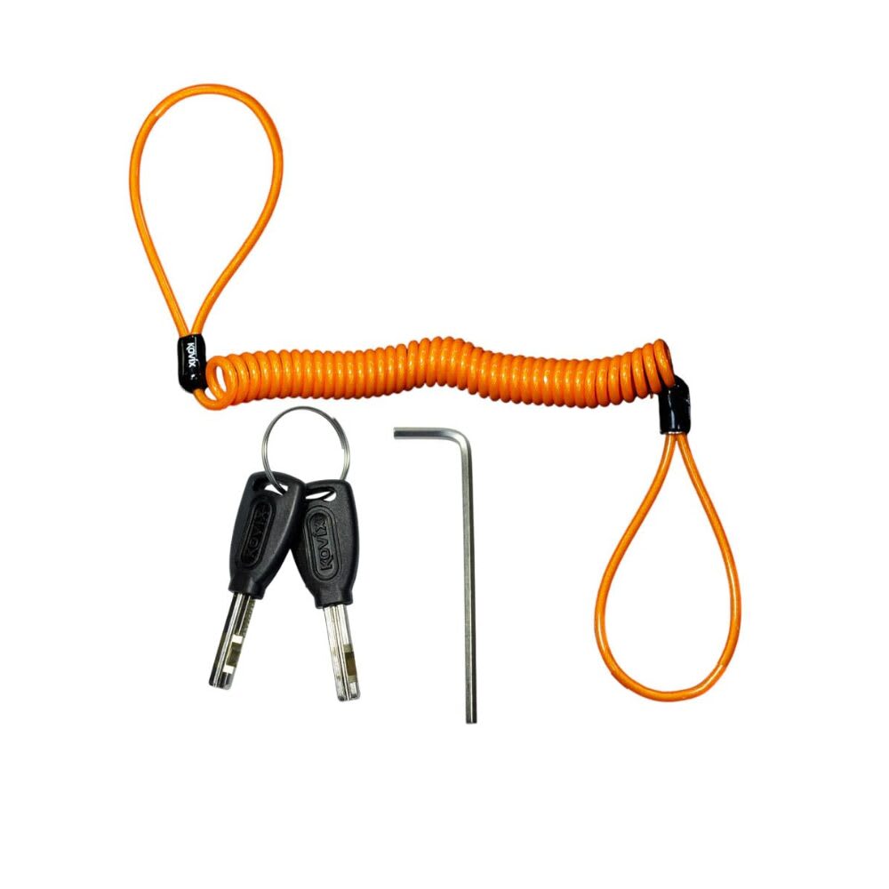 CANDADO PARA MOTO KOVIX KT6 CON ALARMA NEGRO KT6/CB-BK5