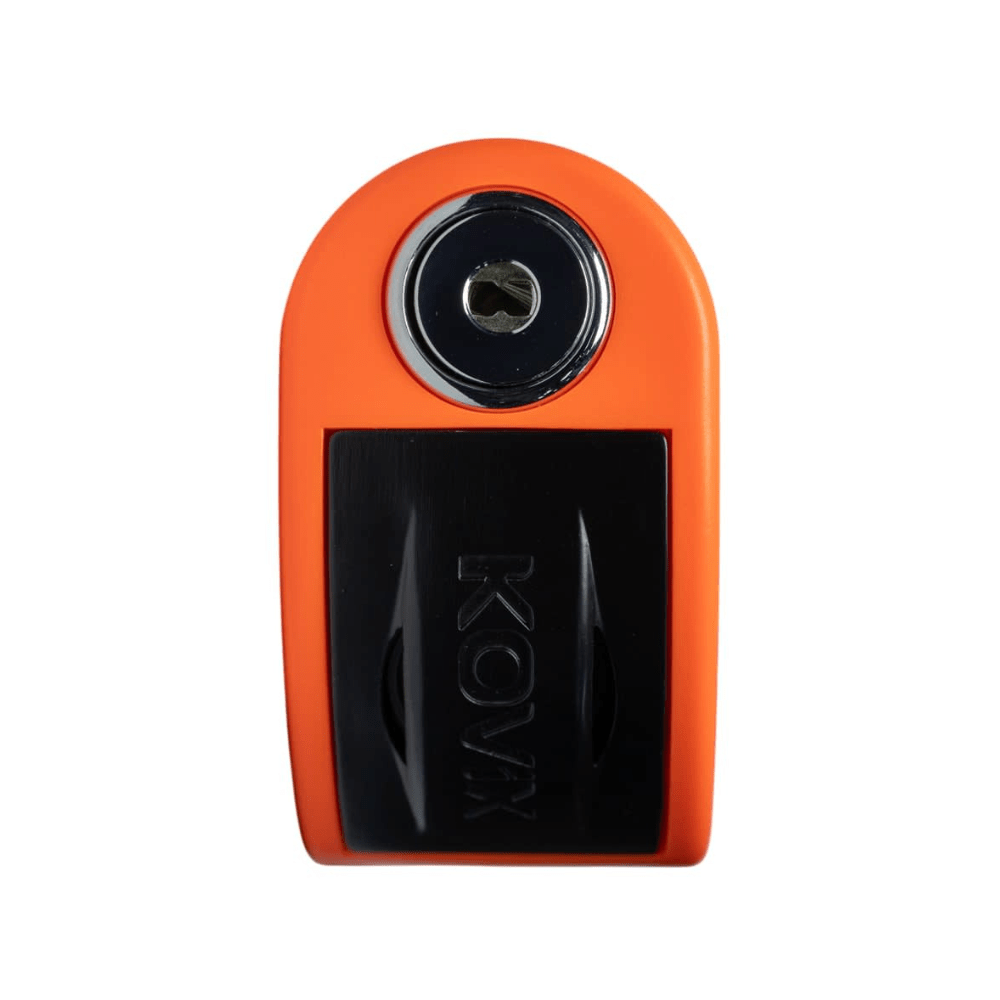 CANDADO PARA DISCO DE MOTO KOVIX KT6-FO CON ALARMA NARANJO3
