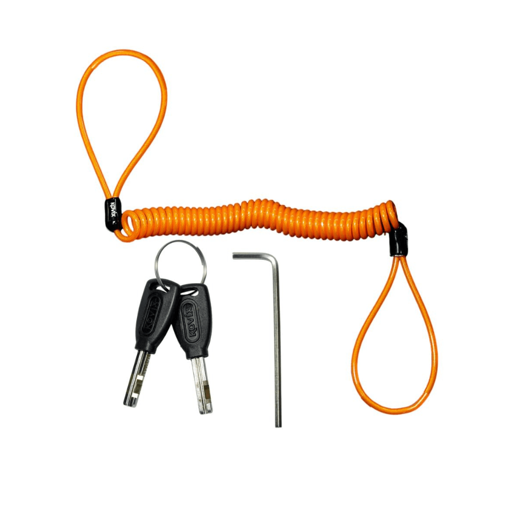 CANDADO PARA DISCO DE MOTO KOVIX KT6-FO CON ALARMA NARANJO4