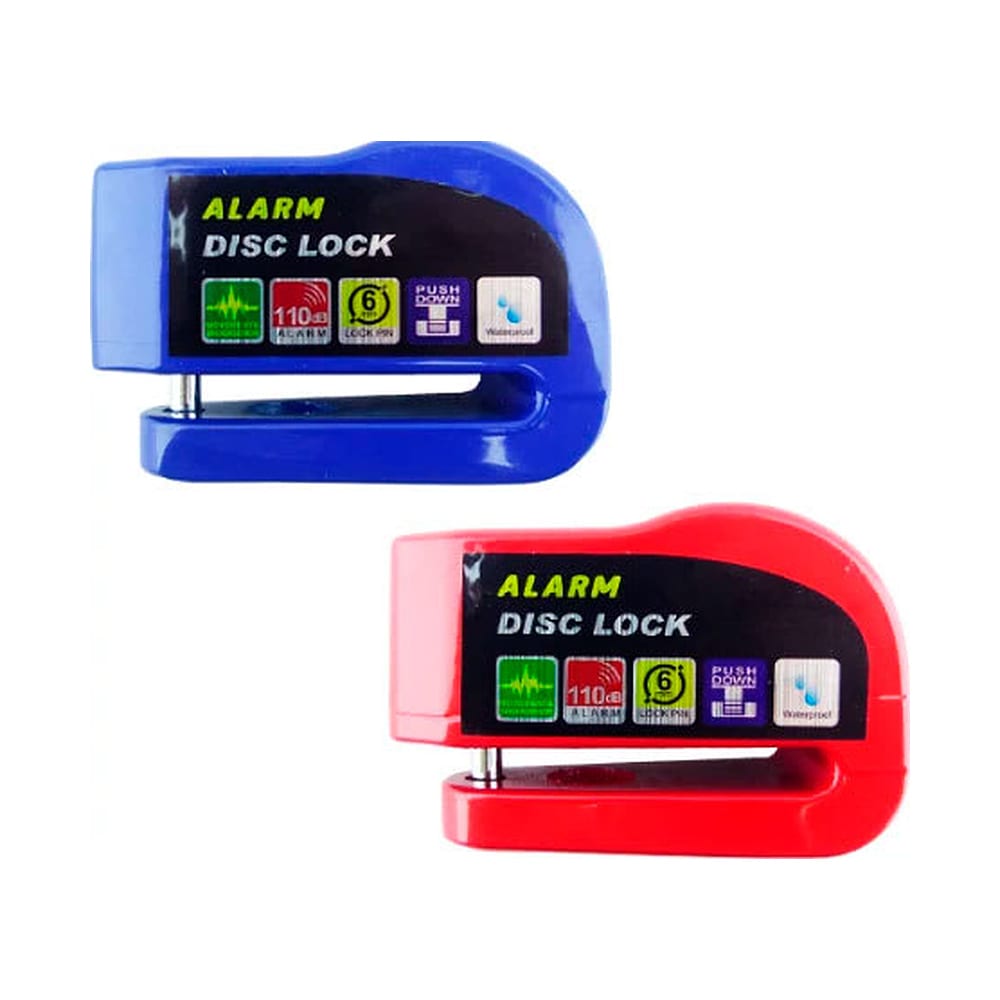CANDADO CON ALARMA PARA FRENO DE DISCO | PASADOR 6 MM1