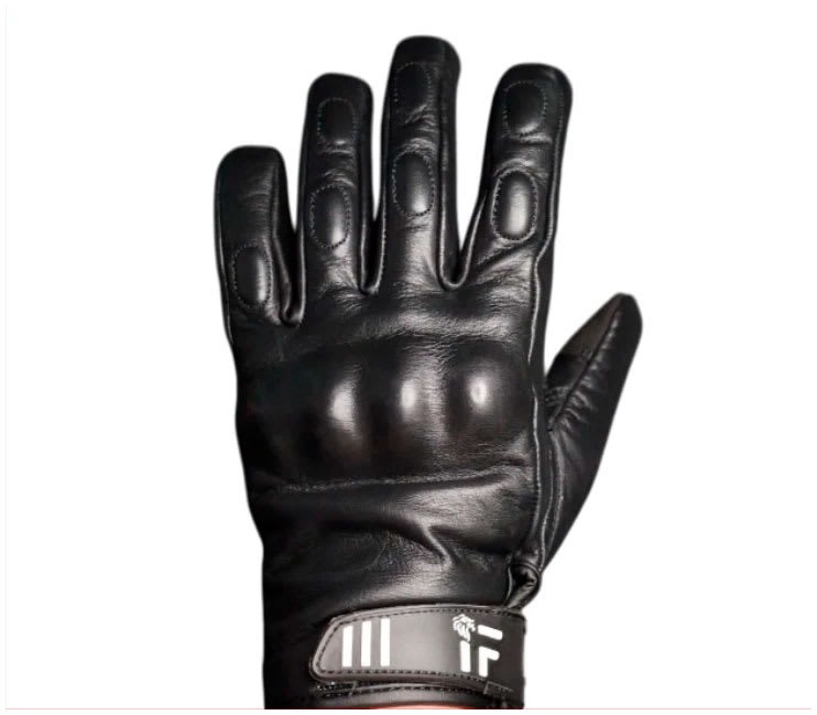 Guante moto cuero negro Insignia IFGC1