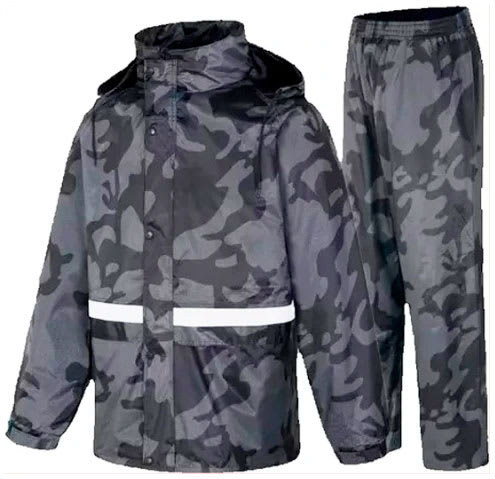 Traje De Lluvia Para Moto Camuflado De 2 Piezas1