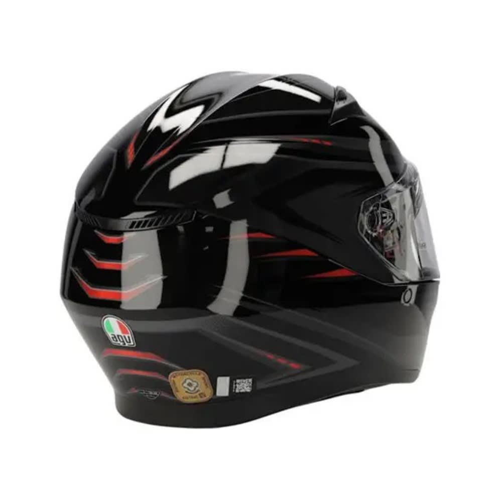 CASCO INTEGRAL AGV K3 2023 SYTH NEGRO ROJO ECE 22.064