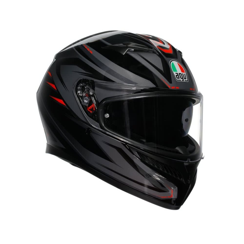 CASCO INTEGRAL AGV K3 2023 SYTH NEGRO ROJO ECE 22.062