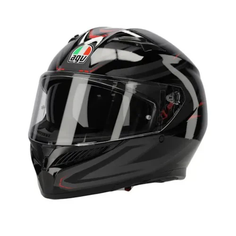 CASCO INTEGRAL AGV K3 2023 SYTH NEGRO ROJO ECE 22.061