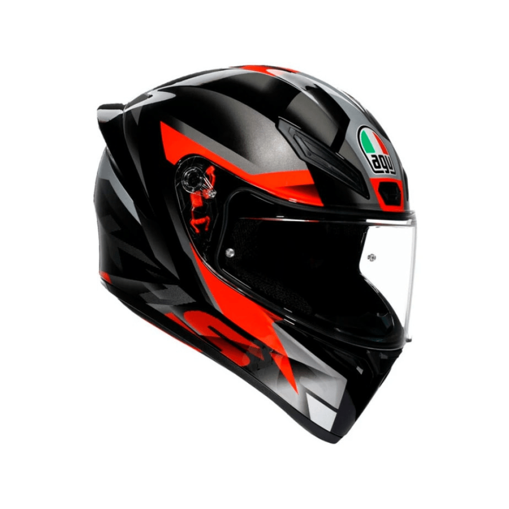CASCO INTEGRAL AGV K1 S (2023) FASTLAP NEGRO GRIS ROJO RACING2
