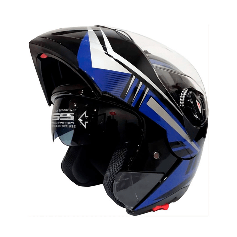 CASCO ABATIBLE GHB 158 AZUL BLANCO2