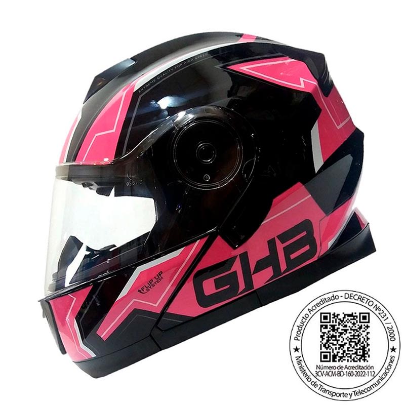 CASCO ABATIBLE GHB 160 STARK NEGRO ROSA1