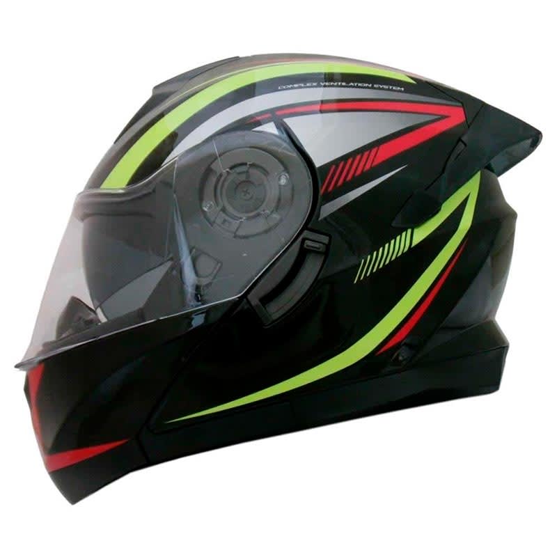 Casco Abatible Ghb 162 Prestige Negro Rojo Amarillo1