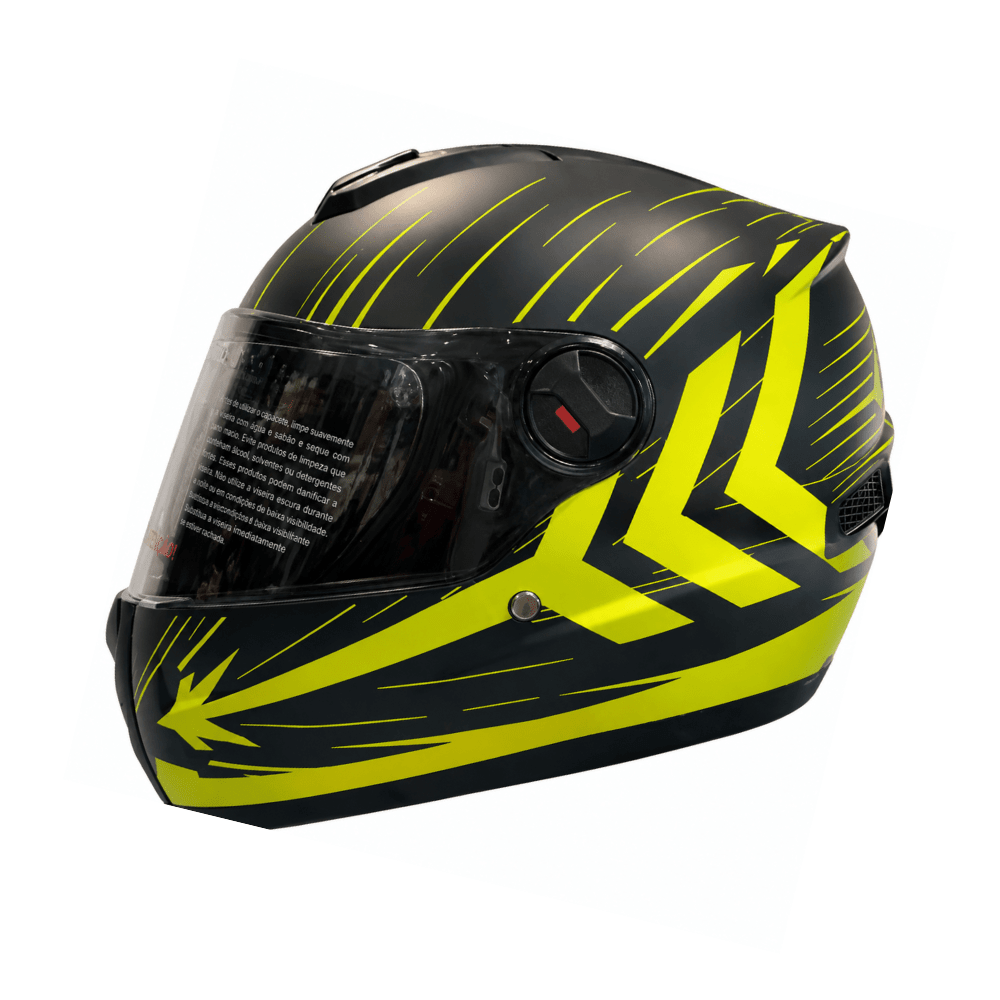 CASCO PARA MOTO INTEGRAL GHB M-61 NEGRO AMARILLO MICA OSCURA1