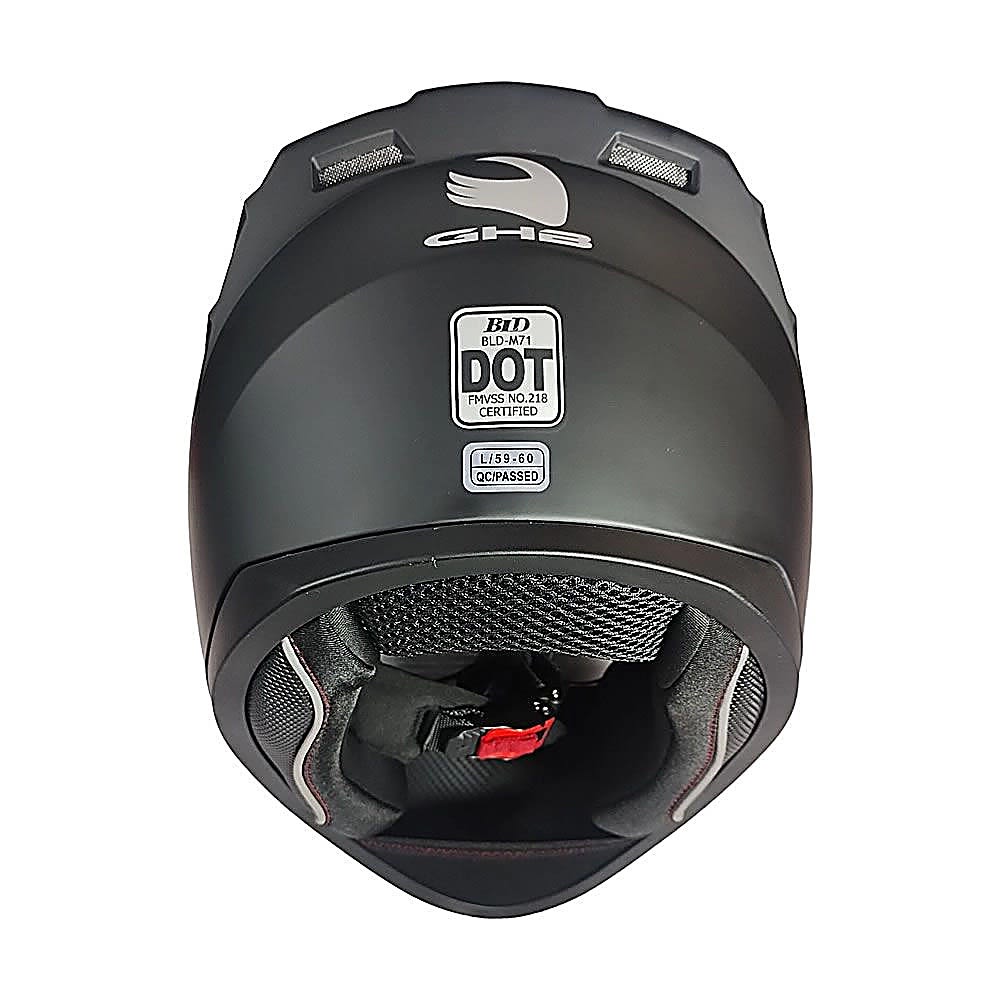 CASCO INTEGRAL GHB M-71 NEGRO MATE | SEGURIDAD Y CONFORT PARA CADA RECORRIDO5