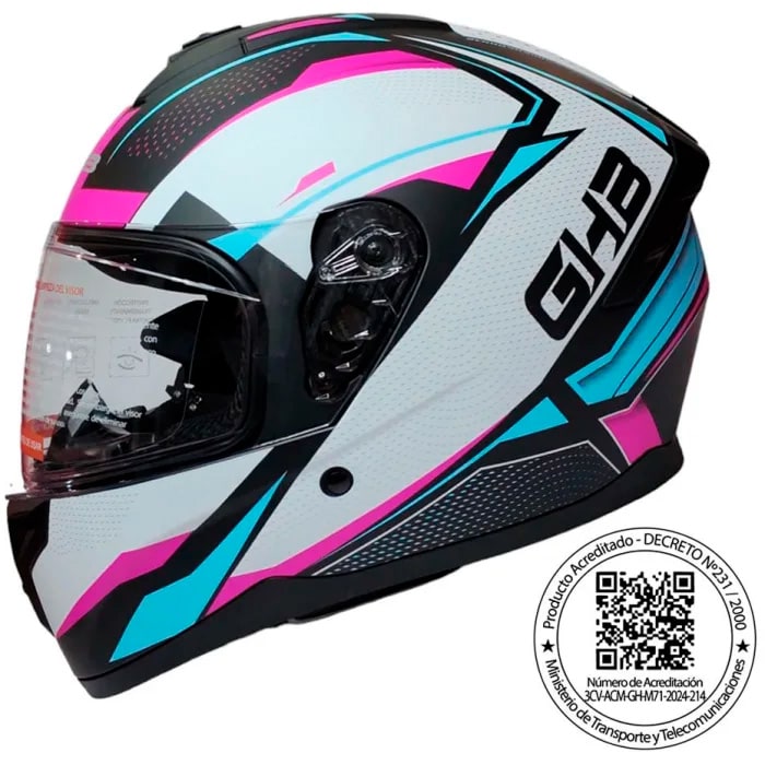 Casco Ghb M-71 Sour Blanco Rosa1