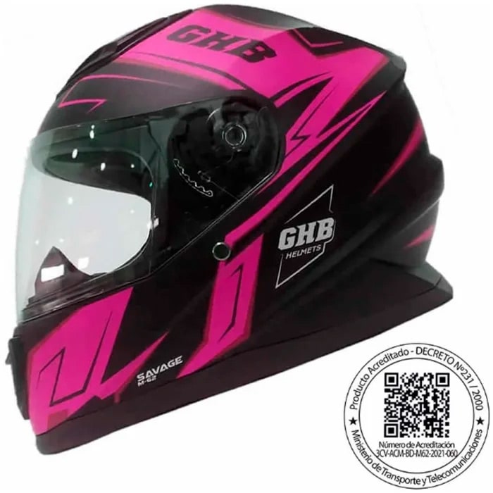 casco ghb m-62 tunnel negro rosa mate1
