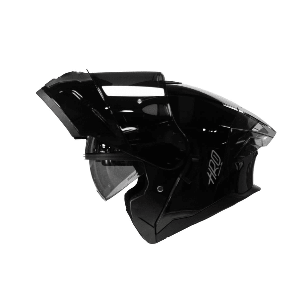 CASCO ABATIBLE HRO 3480DV SOLID CON DOBLE VISOR NEGRO BRILLANTE2