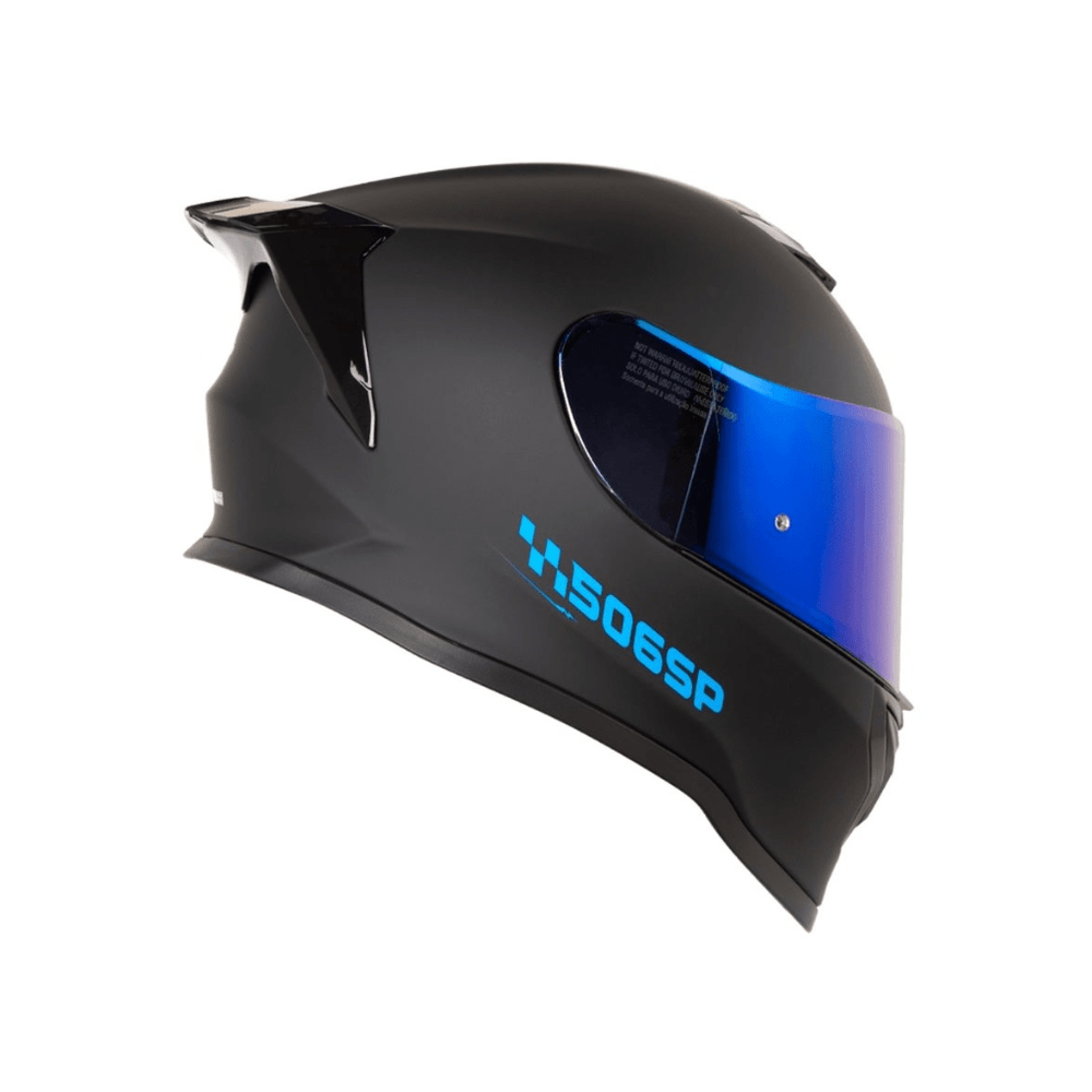CASCO HRO 506 SOLID CON CERTIFICACIÓN DOT Y 3CV NEGRO Y AZUL2