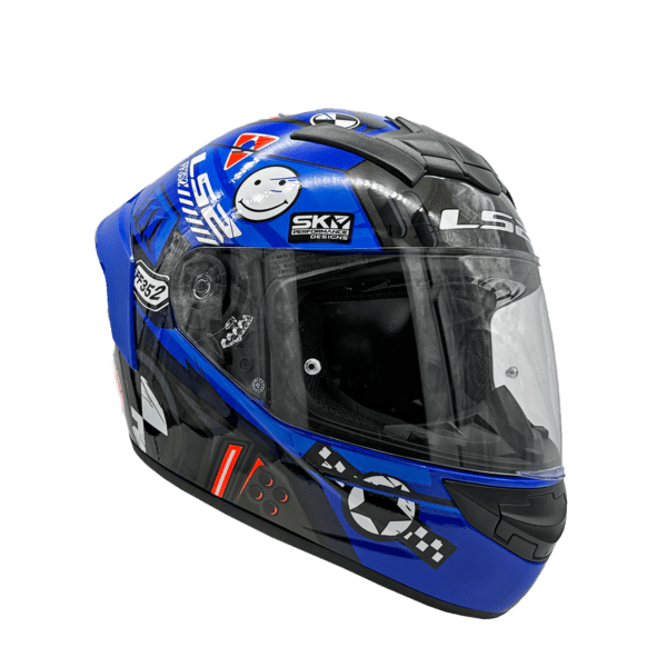 CASCO LS2 FF352 EVO BIG ONE AZUL BLANCO SPOILER AZUL | CASCO INTEGRAL CERTIFICADO ECE 22.053