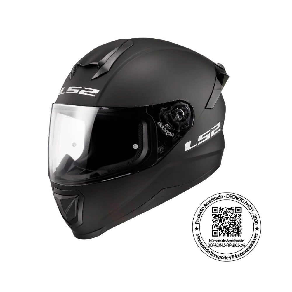 CASCO PARA MOTO LS2 FF802 FLASH II NEGRO MATE1