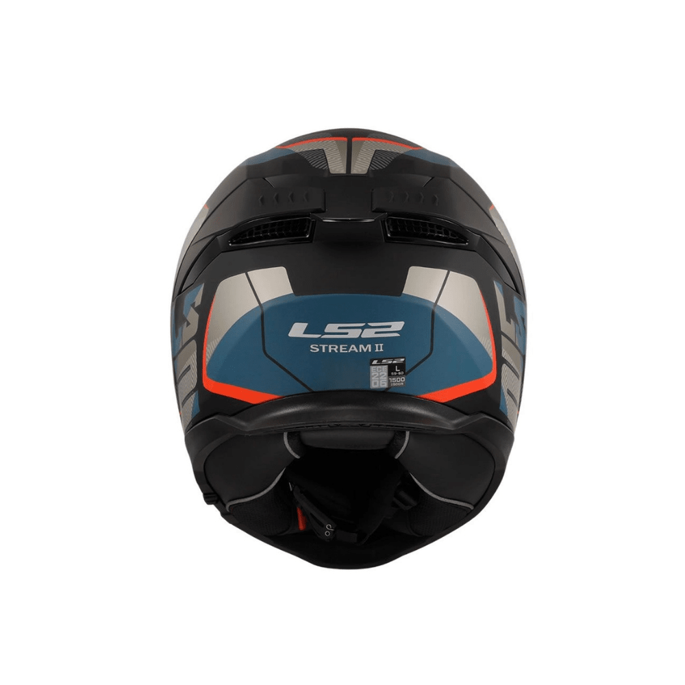 CASCO LS2 FF808 STREAM II NEGRO AZUL MATE | CERTIFICADO ECE 22.065
