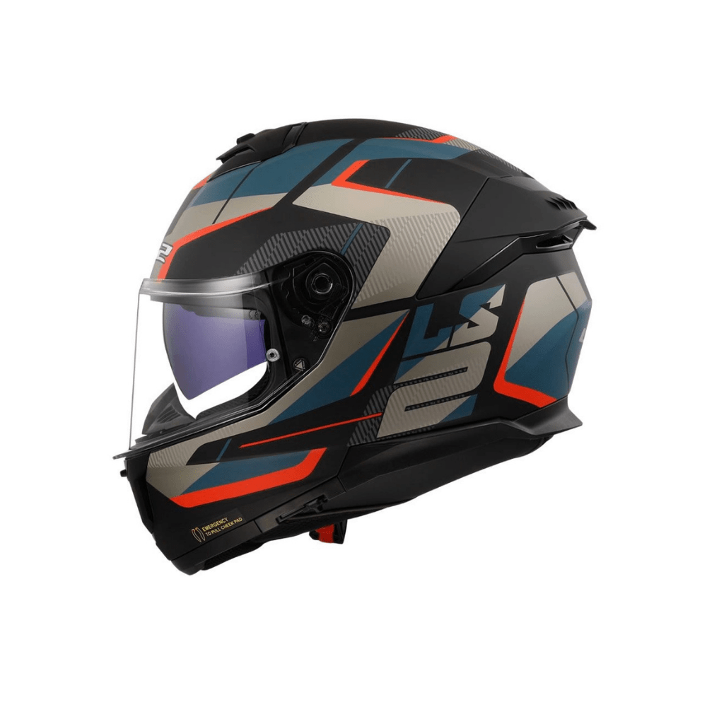CASCO LS2 FF808 STREAM II NEGRO AZUL MATE | CERTIFICADO ECE 22.062
