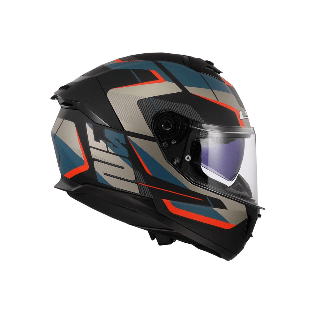 CASCO LS2 FF808 STREAM II NEGRO AZUL MATE | CERTIFICADO ECE 22.063