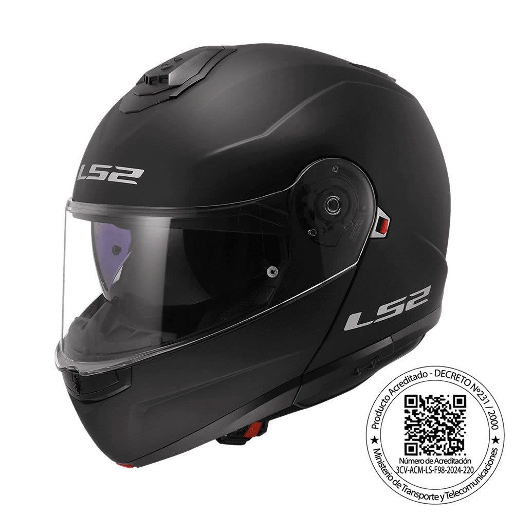 CASCO LS2 FF908 STROBE II SOLID NEGRO MATTE | ABATIBLE, CERTIFICADO Y LISTO PARA RODAR5