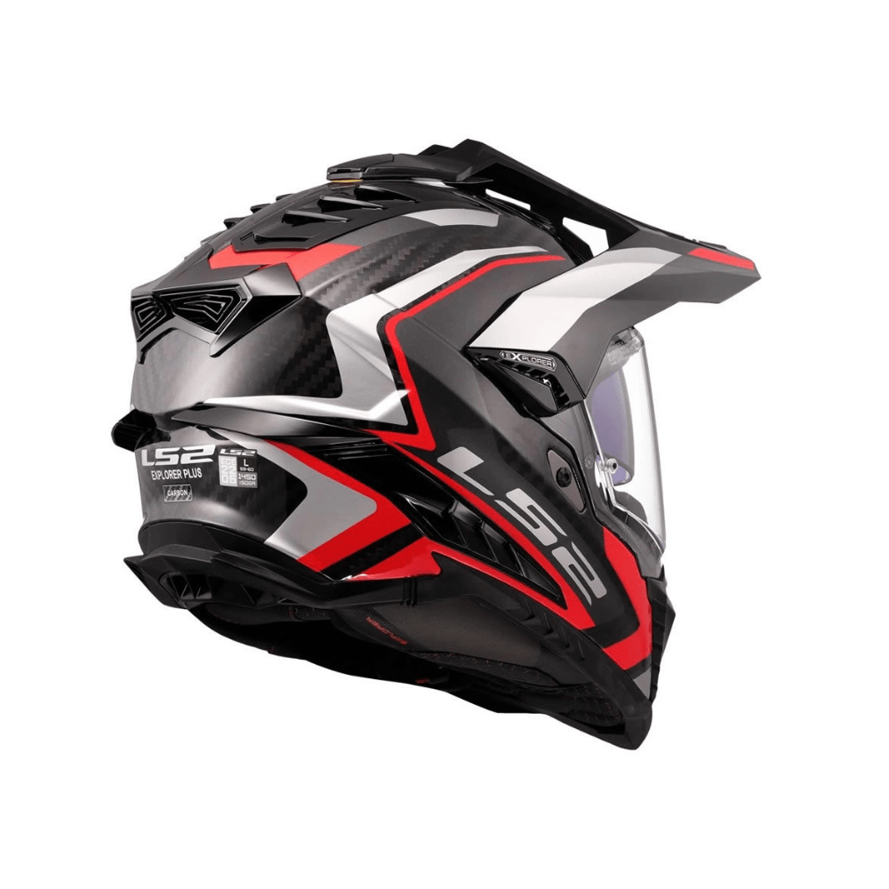 CASCO PARA MOTO LS2 MX701 EXPLORER CARBONO FRONTIER II MULTIPROPÓSITO ROJO MATE5