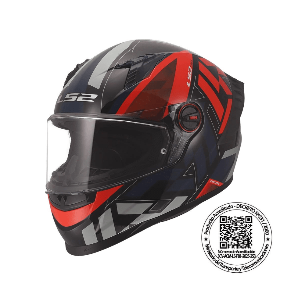CASCO PARA MOTO LS2 FF816 COSMOS PASKAL CON VISOR SOLAR NEGRO Y ROJO1