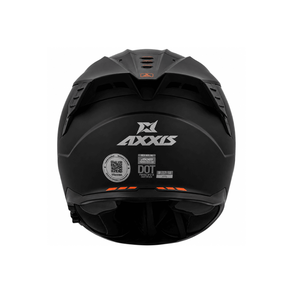 CASCO AXXIS HAWK EVO SV SOLID CON VISOR SOLAR NEGRO MATE3