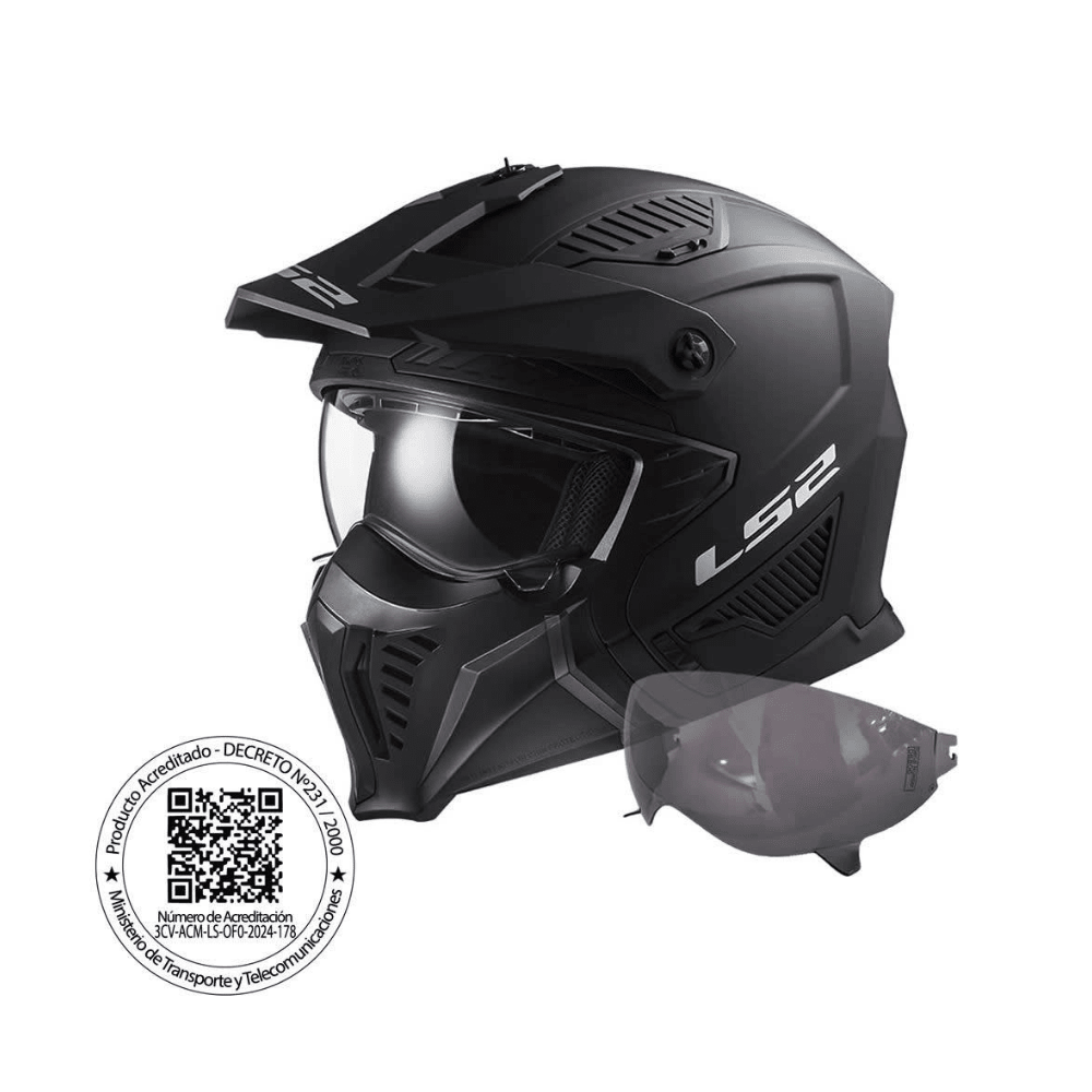CASCO ABIERTO LS2 OF606 DRIFTER LIGERO Y VERSÁTIL NEGRO MATE1