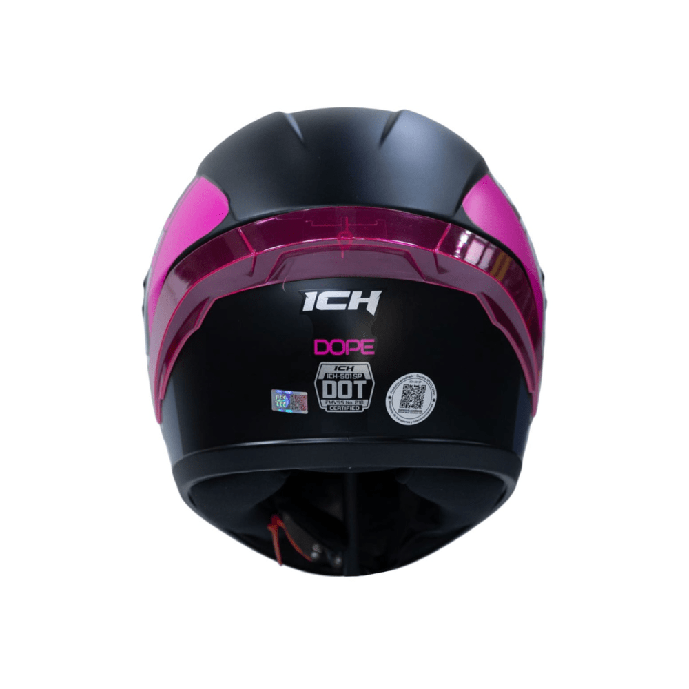 CASCO PARA MOTO ICH 501SP DOPE FUCSIA NEGRO INTEGRAL3