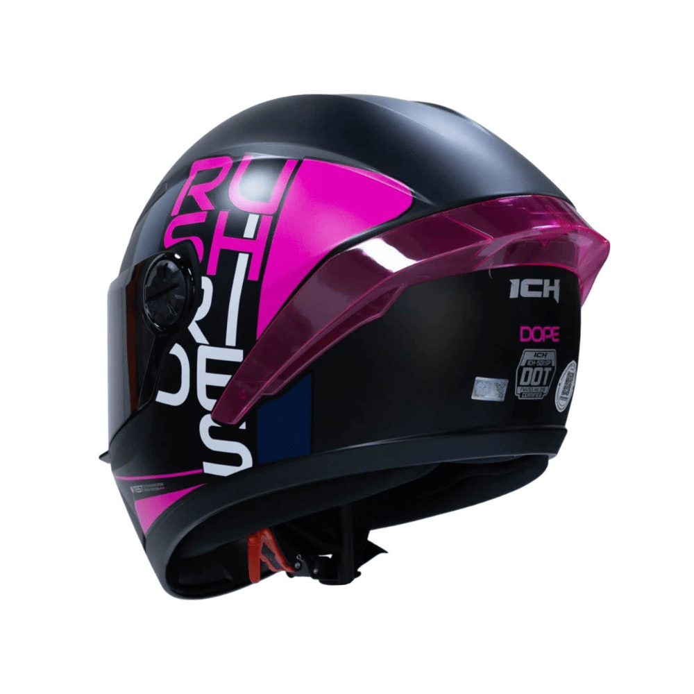 CASCO PARA MOTO ICH 501SP DOPE FUCSIA NEGRO INTEGRAL2