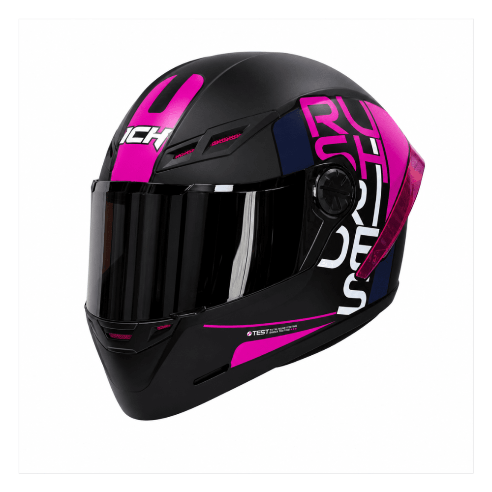 CASCO PARA MOTO ICH 501SP DOPE FUCSIA NEGRO INTEGRAL1