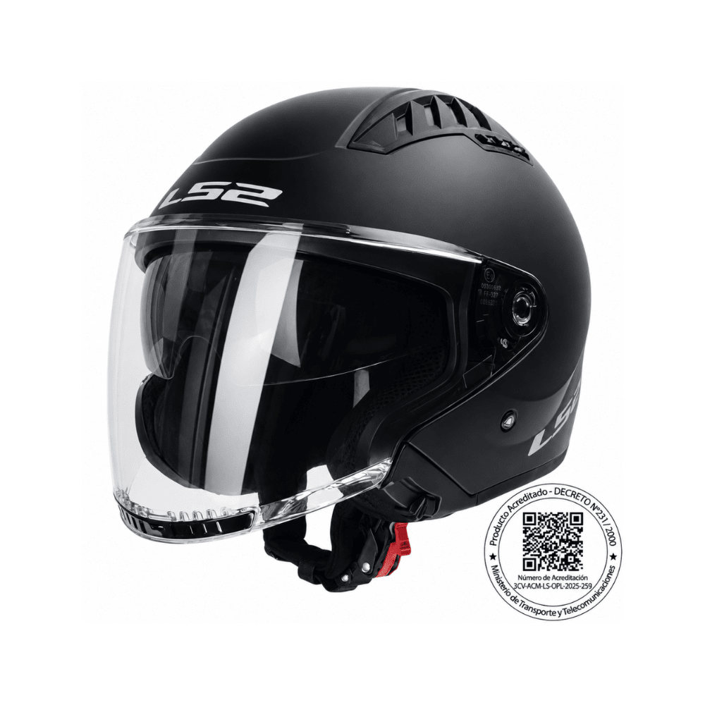 CASCO PARA MOTO  LS2 OF600 COPTER II NEGRO MATE1