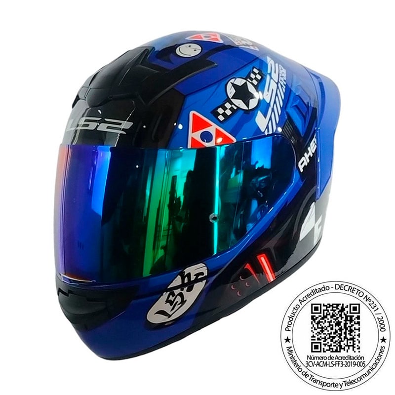 CASCO LS2 FF352 EVO BIG ONE AZUL BLANCO SPOILER AZUL (mica transparente)1